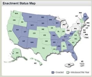 Enactment status map